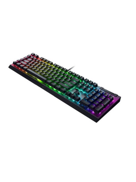 Razer BlackWidow V4 X Mechanical Gaming Keyboard, Arabic/English Layout, Razer Green Clicky Mechanical Switches, Chroma RGB, 6 Macro Keys, Multi-Function Roller, Black | RZ03-04703500-R391