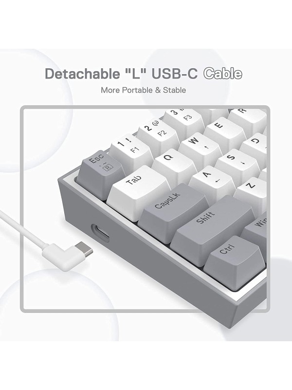 Redragon K617-RGB Mechanical keyboard, white & gray | Redragon K617 RGB white and grey