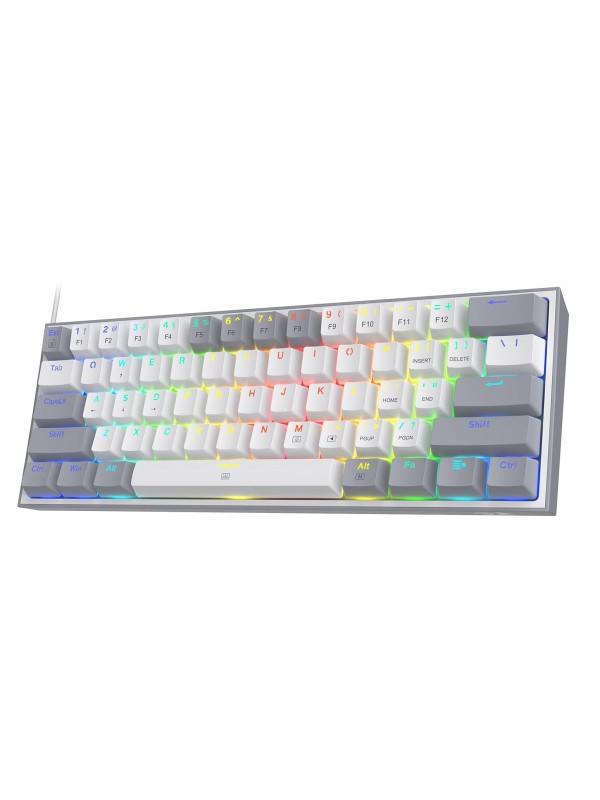 Redragon K617-RGB Mechanical keyboard, white & gray | Redragon K617 RGB white and grey