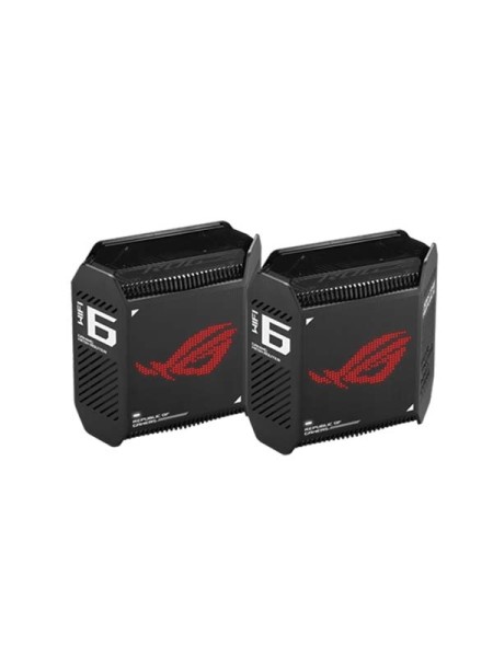 Asus Rog Rapture GT6 Tri-Band Wi-Fi 6 Router, 1.7GHz Tri-Core Processor, 2.5Gbps Port, OFDMA & MU-MIMO Technology, Supports 160MHz Channels, 2-Pack, Black with Warranty | 90IG07F0-MU9A20