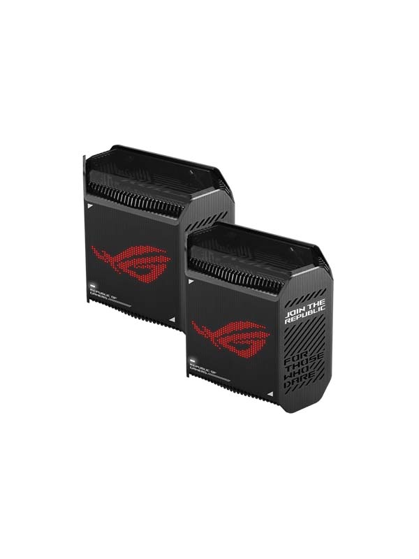 Asus Rog Rapture GT6 Tri-Band Wi-Fi 6 Router, 1.7GHz Tri-Core Processor, 2.5Gbps Port, OFDMA & MU-MIMO Technology, Supports 160MHz Channels, 2-Pack, Black with Warranty | 90IG07F0-MU9A20