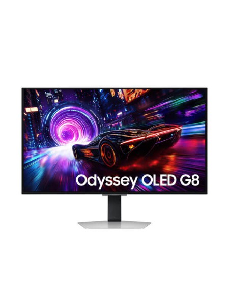 Samsung Odyssey OLED G8 G81SF LS32FG810SMXUE, 32-inch 4K UHD QD-OLED Gaming Monitor, 240Hz, 0.03ms GTG, Glare Free, HDR10+ Gaming, FreeSync Premium Pro, Silver, 3-Year Warranty | LS32FG810SMXUE