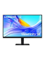 Samsung ViewFinity S8 S80D LS32D806UAMXUE 32-inch 4K UHD VA Monitor, 60Hz, 5ms, HDR10, USB-C 90W, KVM, Ethernet, Ergonomic Pivot Stand, Black, 3-Year Warranty | LS32D806UAMXUE