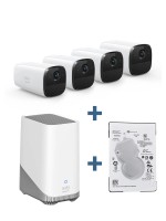 Eufy Combo Pack, Eufy T80303D1 S380 HomeBase 3 B2C + 4pcs Eufy T8131321 Standalone Security Camera Solo 2K + Seagate 1TB SATA HDD with Warranty