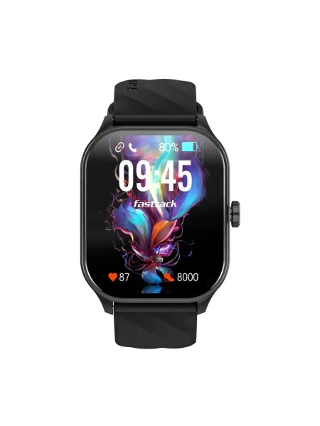 Fastrack Reflex Power Black Smart Watch 1.96" Super Amoled Arched Display | FASTRACK Reflex Power Black