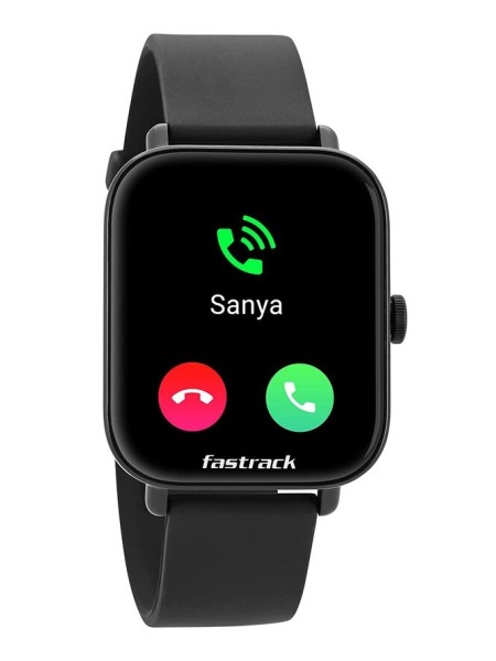 Fastrack Reflex Vox 2.0 Black Smart Watch 1.8" TFT-LCD Display BT calling Music Storage TWS Pairing | Fastrack Reflex Vox 2.0 Black