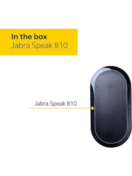 JABRA Speak 810 Conference Speakerphone, MS-Optimized – Portable Speaker with Bluetooth, USB, or 3.5mm Jack Connection