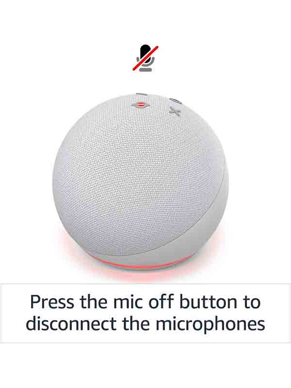 Amazon Echo Dot 4th Generation Smart speaker with Alexa, Glacier White