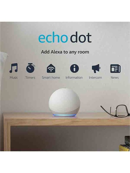 Amazon Echo Dot 4th Generation Smart speaker with Alexa, Glacier White