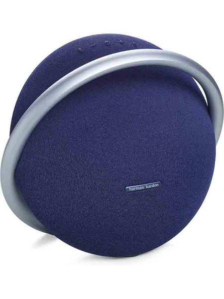 Harman Kardon Onyx Studio 8 Portable Stereo Bluetooth Speaker, Elegant Design, Superior Sound, Self-Tuning, Hours Battery, Eco-Friendly Materials, Built-In Dual Mic - Blue, HKOS8BLUUK