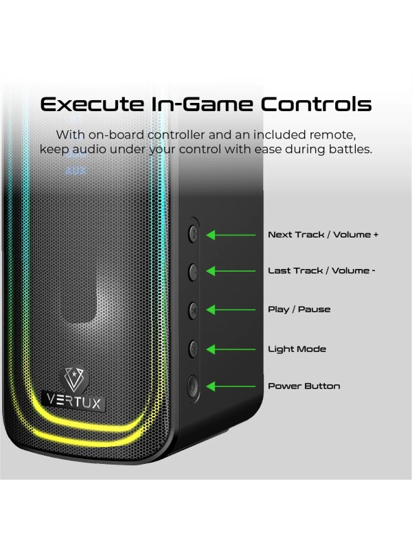 Vertux SonicThunder‐80 80W Surround Sound Bluetooth v5.0 Gaming Speaker | SonicThunder‐80