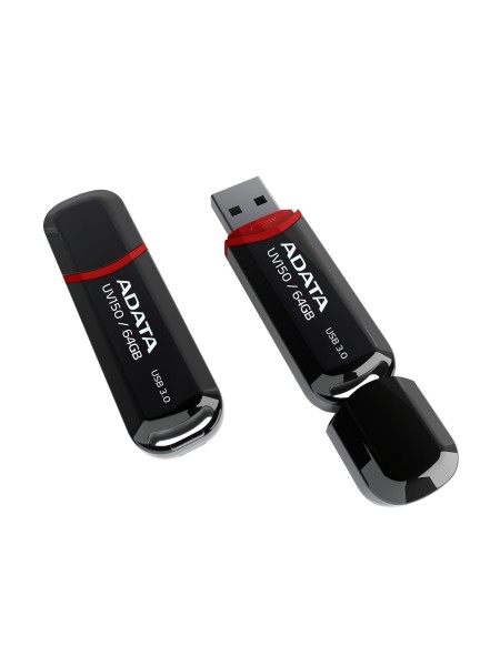 ADATA AUV150 64GB USB 3.0 FLASH DRIVE Black | AUV150-64G-RBK