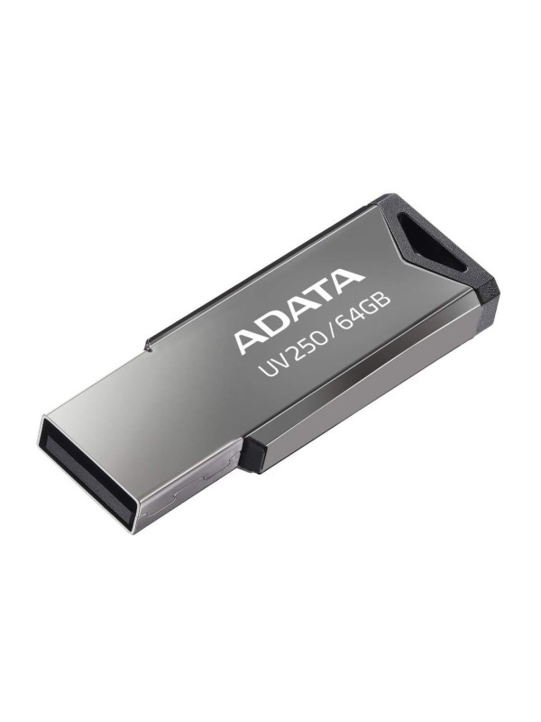ADATA AUV250 64GB USB 2.0 FLASH DRIVE Silver | AUV250-64G-RBK