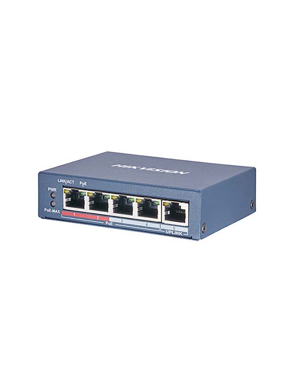 Hikvision DS-3E1105P-EI 4 Port Fast Ethernet Smart POE Switch | DS-3E1105P-EI