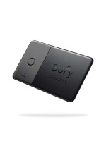 Eufy SmartTrack Card Works with Apple Find My (iOS Only) T87B2011, Wallet Tracker, Phone Finder, Water Resistant, Black 
