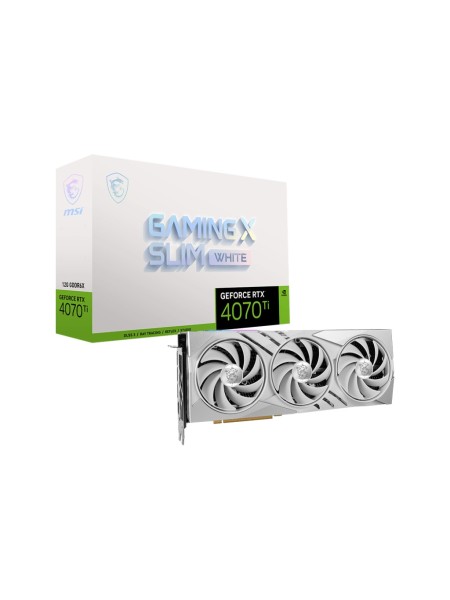 MSI GeForce RTX 4070 Ti GAMING X SLIM White 12G VGA Graphic Card | MSI RTX 4070Ti GAMING XSLIM 912-V513-425