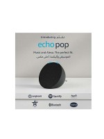 Amazon Echo Pop Full sound compact Wi-Fi Bluetooth Smart Speaker, Charcoal
