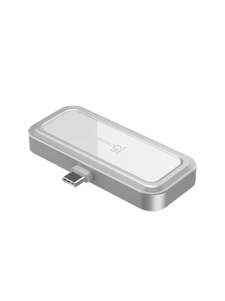 j5create JCH167, USB-C to Dual USB-C & SD Card Adapter for Smartphones, 5Gbps Data Transfer, 95W Power Delivery Pass-Through, SD/microSD 3.0 UHS-I 104MB/s, iPhone 15 and USB-C Android Compatible, White/Black, 2-Year Warranty | JCH167