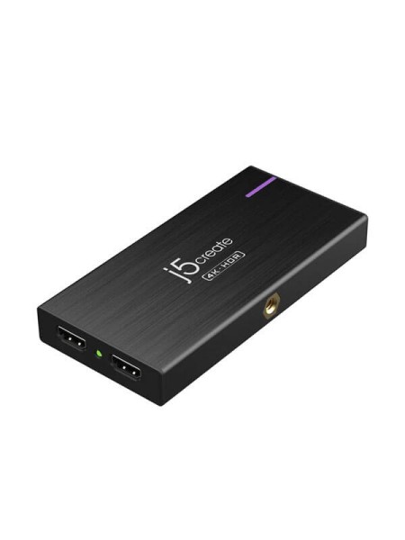 j5create JVA14, 4K Game Capture Station, 4K 30FPS Capture, 4K 60Hz HDR Pass-Through, 1440p 144Hz and 1080p 240Hz Pass-Through, USB-C 3.2, 60W Power Delivery, HDMI, Mic and Audio, Black, 2-Year Warranty | JVA14