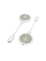 j5create ScreenCast JVAW75, 4K Wireless Display HDMI Extender Kit, 3840x2160 at 30Hz, 1080p at 60Hz, Up to 30m Range, Dual-Band Wi-Fi, AirPlay, Miracast, Chromecast, HDCP 1.4, White/Grey, 1-Year Warranty | JVAW75