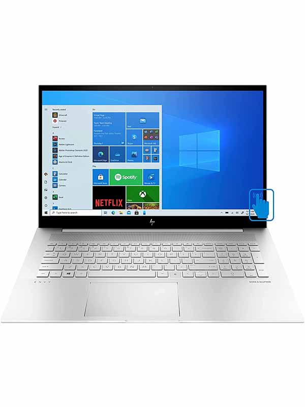 HP Envy 17-CG1075CL 2-in-1 Laptop, 17.3” FHD Touchscreen Display, 11th Gen Intel Core I7-1165G7, 16GB RAM, 1TB HDD + 256GB SSD, NVIDIA GeForce MX450 2GB Graphics, Windows 11 Home, Silver with Warranty | 17-CG1075CL