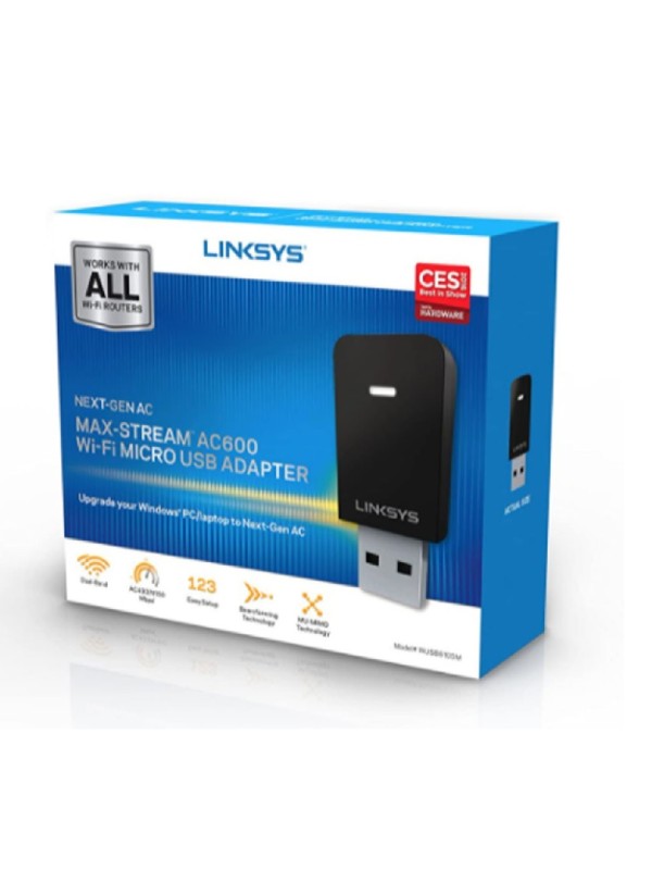 Linksys WUSB6100M AC600 Mu Mimo Wi-Fi USB Adapter | WUSB6100M