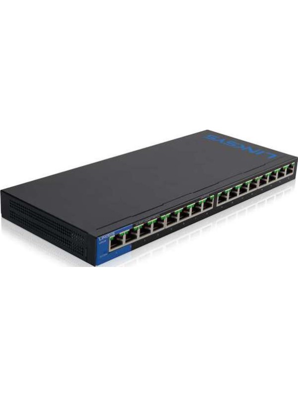 Linksys LGS116P 16 Port Desktop Unmanaged Gigabit Network Switch with 8 Port PoE+ | LGS116P-UK