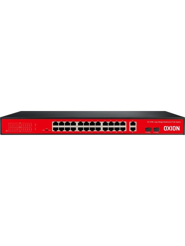OXION OX-GPS2824-2GS 24 Port Gigabit Ai-PoE Switch+2GE+2SFP Uplink with 250M Long Range (400W) | OX-GPS2824-2GS