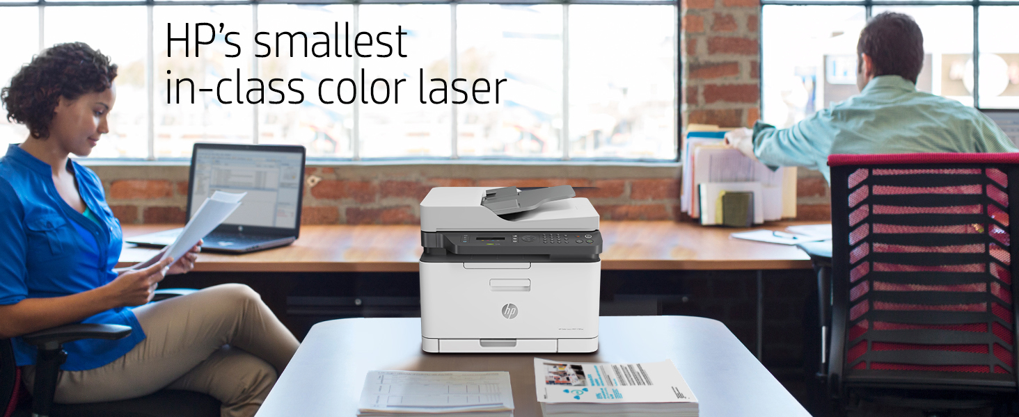 HP Color Laser MFP 178nw Wireless All in One Laser Printer, 4ZB96A